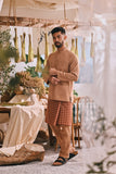 The Courtyard Men Baju Melayu Cekak Musang - Milky Brown