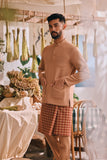 The Courtyard Men Baju Melayu Cekak Musang - Milky Brown