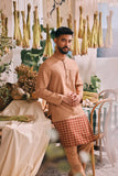 The Courtyard Men Baju Melayu Cekak Musang - Milky Brown