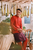 The Courtyard Men Baju Melayu Cekak Musang - Chili Pepper