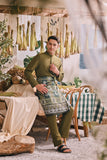 The Courtyard Men Baju Melayu Cekak Musang - Green Olive