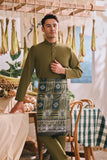 The Courtyard Men Baju Melayu Cekak Musang - Green Olive
