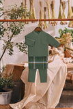 The Courtyard Babies Baju Melayu Cekak Musang - Sage Green