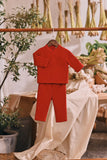 The Courtyard Babies Baju Melayu Cekak Musang - Chili Pepper