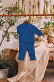 The Courtyard Babies Baju Melayu Cekak Musang - Classic Blue