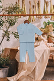 The Courtyard Babies Baju Melayu Cekak Musang - Baby Blue