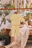 The Courtyard Babies Baju Melayu Cekak Musang - Pastel Yellow