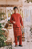 The Courtyard Men Baju Melayu Cekak Musang - Spice Red