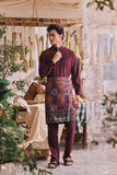 The Courtyard Men Baju Melayu Cekak Musang - Purple Manggis