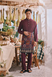 The Courtyard Men Baju Melayu Cekak Musang - Purple Manggis