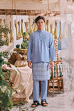 The Courtyard Men Baju Melayu Cekak Musang - Ice Blue