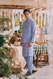 The Courtyard Men Baju Melayu Cekak Musang - Ice Blue