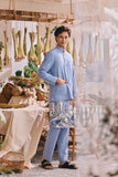 The Courtyard Men Baju Melayu Cekak Musang - Ice Blue