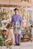 The Courtyard Men Baju Melayu Cekak Musang - Dusty Purple