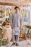 The Courtyard Men Baju Melayu Cekak Musang - Stone Grey