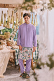 The Courtyard Men Baju Melayu Cekak Musang - Violet Powder