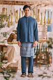 The Courtyard Men Baju Melayu Cekak Musang - Deep Blue