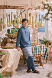 The Courtyard Men Baju Melayu Cekak Musang - Deep Blue