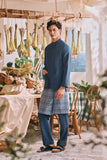 The Courtyard Men Baju Melayu Cekak Musang - Deep Blue