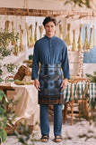 The Courtyard Men Baju Melayu Cekak Musang - Deep Blue