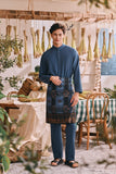 The Courtyard Men Baju Melayu Cekak Musang - Deep Blue