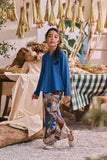 The Courtyard Kebaya Top - Classic Blue
