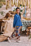 The Courtyard Kebaya Top - Classic Blue