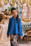 The Courtyard Kebaya Top - Classic Blue