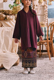 The Courtyard Jacquard Skirt - Violet Regal