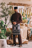 The Courtyard Men Baju Melayu Cekak Musang - Dark Burgundy