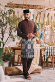 The Courtyard Men Baju Melayu Cekak Musang - Dark Burgundy