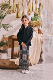 The Courtyard Kebaya Top - Black
