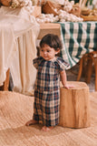 The Courtyard Babies Kurung - Navy Plaid