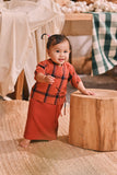 The Courtyard Babies Side Tie Kurung - Spice Red