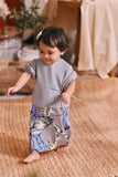 The Courtyard Babies Side Tie Kurung - Stone Grey