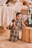 The Courtyard Babies Kurung - Sand Plaid