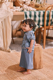 The Courtyard Babies Side Tie Kurung - Coronet Blue