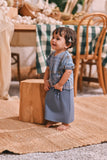 The Courtyard Babies Side Tie Kurung - Coronet Blue