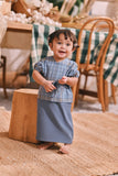 The Courtyard Babies Side Tie Kurung - Coronet Blue