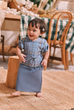 The Courtyard Babies Side Tie Kurung - Coronet Blue