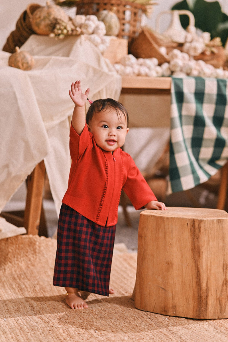 The Courtyard Babies Kebaya - Chili Pepper