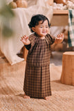 The Courtyard Babies Kurung - Walnut Plaid