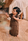 The Courtyard Babies Kurung - Walnut Plaid