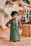 The Courtyard Babies Side Tie Kurung - Sage Green