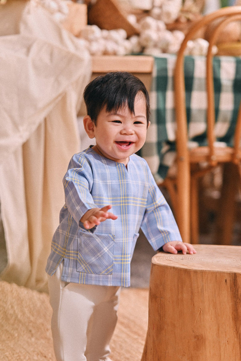 The Courtyard Babies Kurta - Skyline Grid