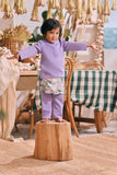 The Courtyard Babies Baju Melayu Cekak Musang - Violet Powder