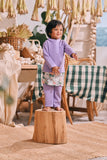 The Courtyard Babies Baju Melayu Cekak Musang - Violet Powder