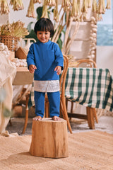 The Courtyard Babies Baju Melayu Cekak Musang - Classic Blue