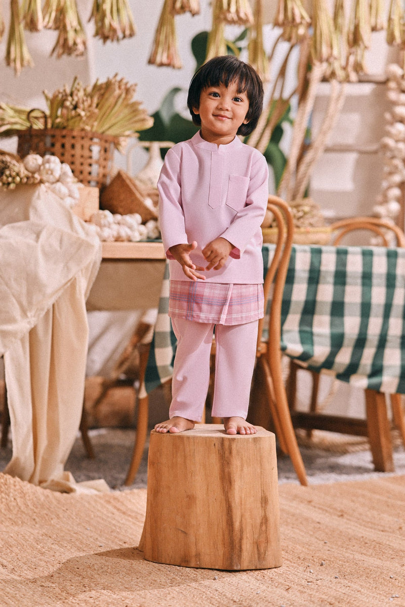 The Courtyard Babies Baju Melayu Cekak Musang - Baby Pink