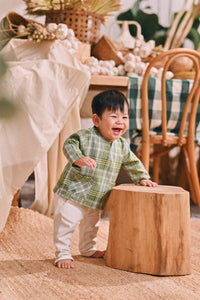 The Courtyard Babies Kurta - Clover Grid